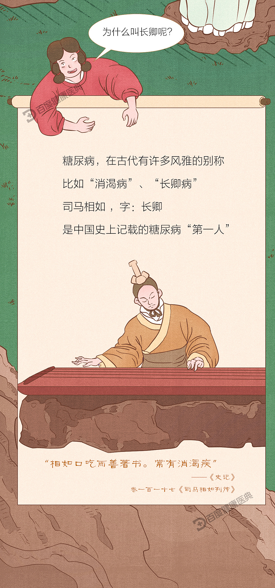 《百度健康医典：古人与糖尿病》条漫（健康科普）（图ZMzQ5NTU2Nzky） - 短篇/格漫 - 站酷设计师李平LP1919原创素材 - 站酷ZCOOL