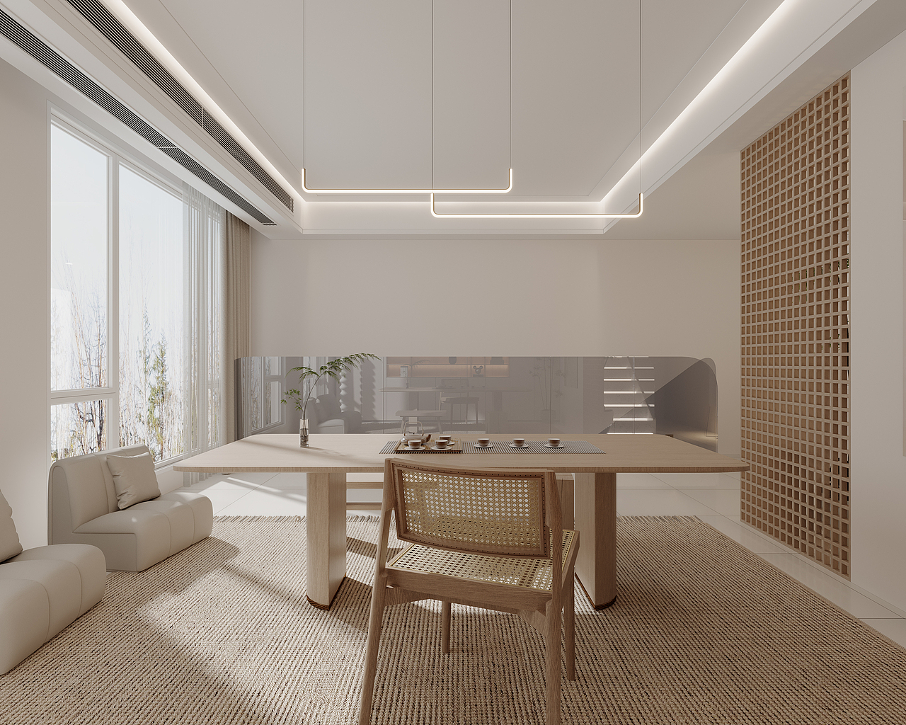 原木风客餐厅家装效果图（图ZMzYwNjYwMTY0） - 家装设计 - 站酷设计师小陶13083491266原创素材 - 站酷ZCOOL