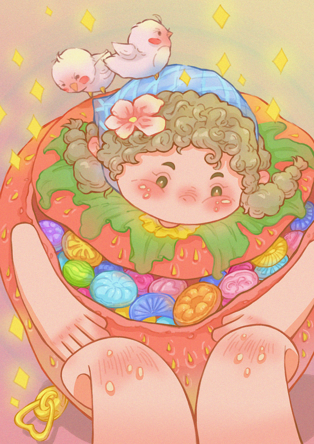 都莓我可爱/IP设计（图ZMzU5OTIxOTU2） - 艺术插画 - 站酷设计师厌麦粥原创素材 - 站酷ZCOOL