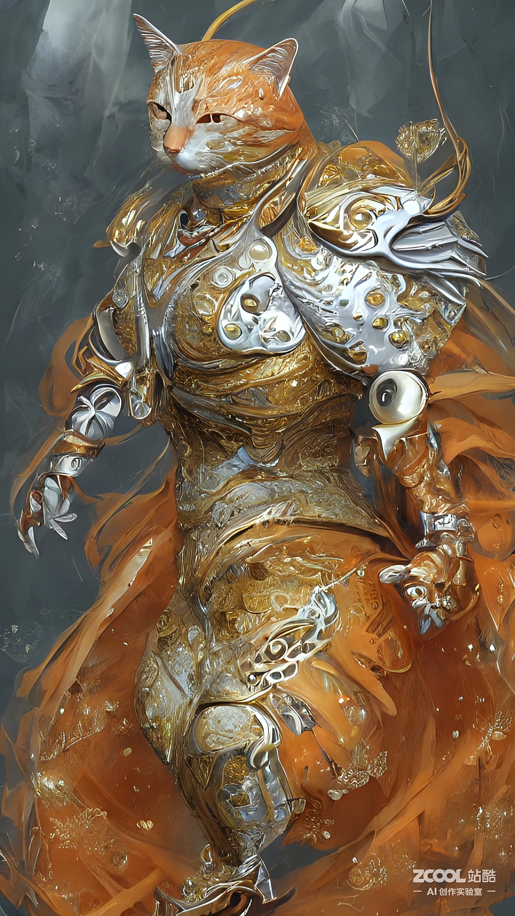 #AI创作实验室#【我家的橘猫将军】