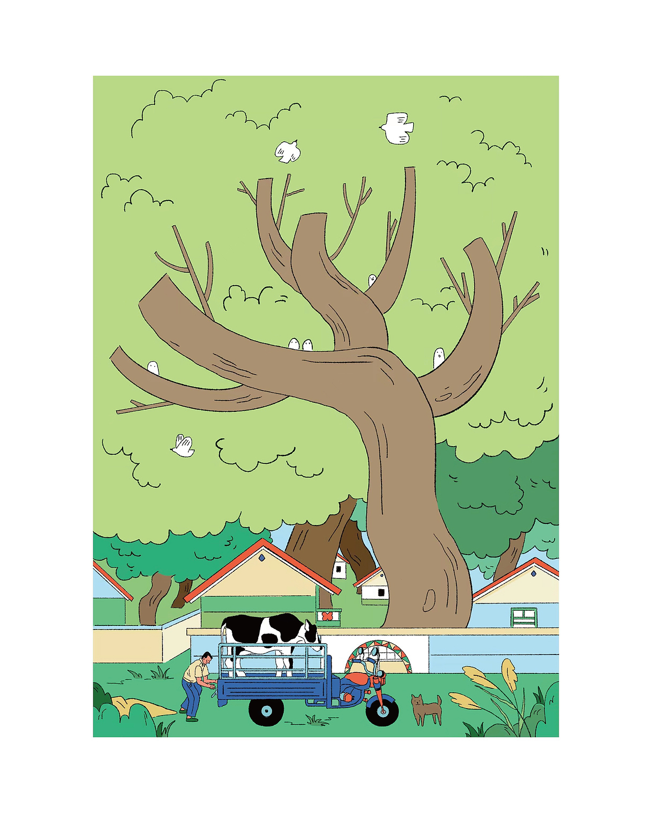 风景填色装饰画系列（图ZMzEyNjc4Njgw） - 商业插画 - 站酷设计师Tenkin原创素材 - 站酷ZCOOL