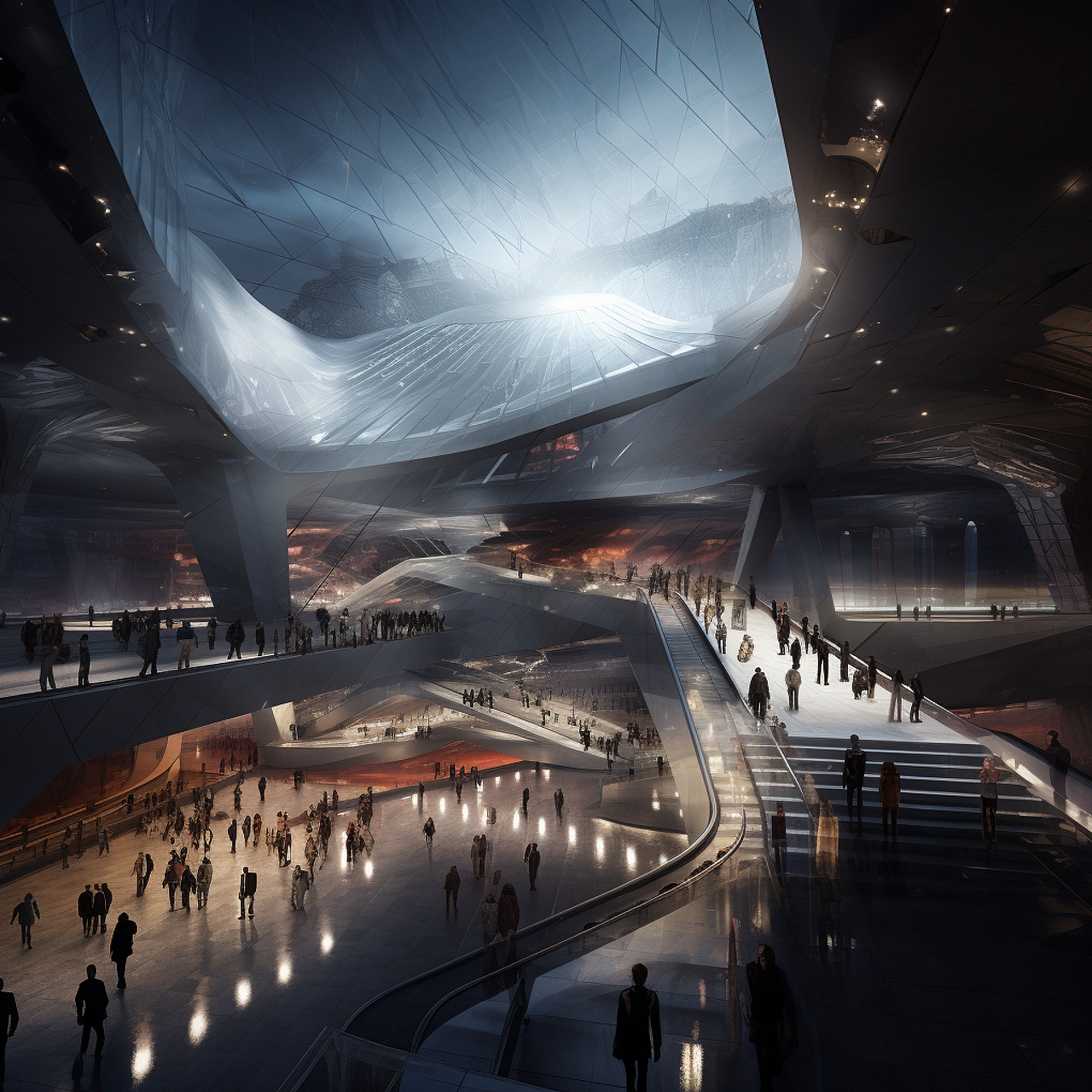 未来文化中心建筑空间概念 (元宇宙)