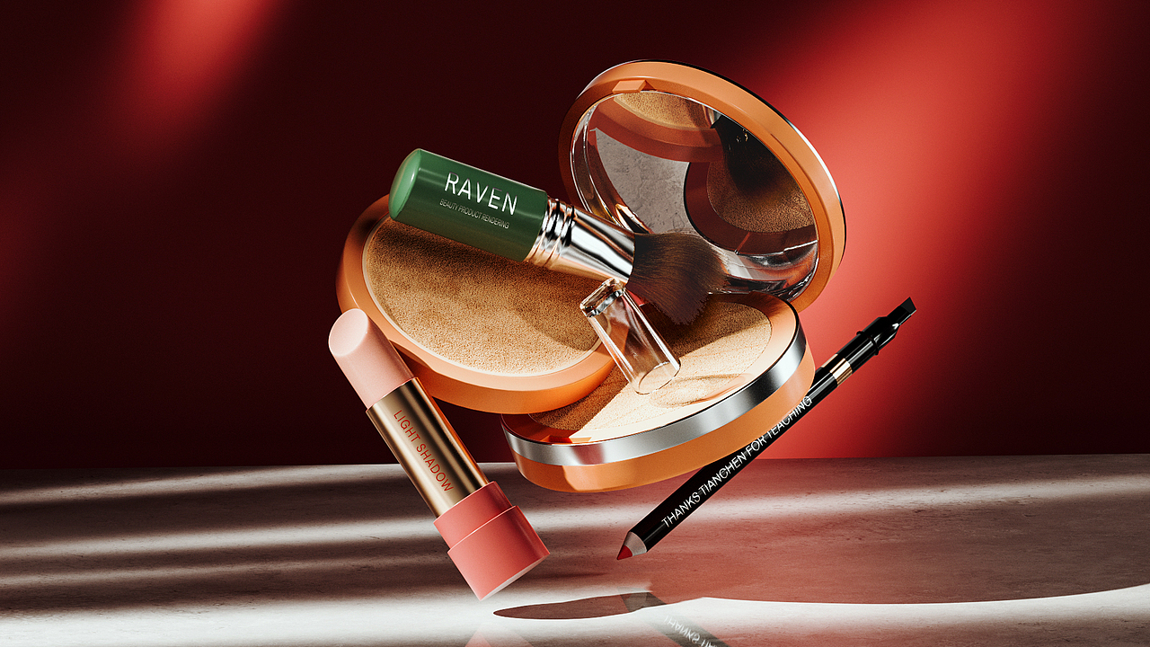 美妆材质产品渲染