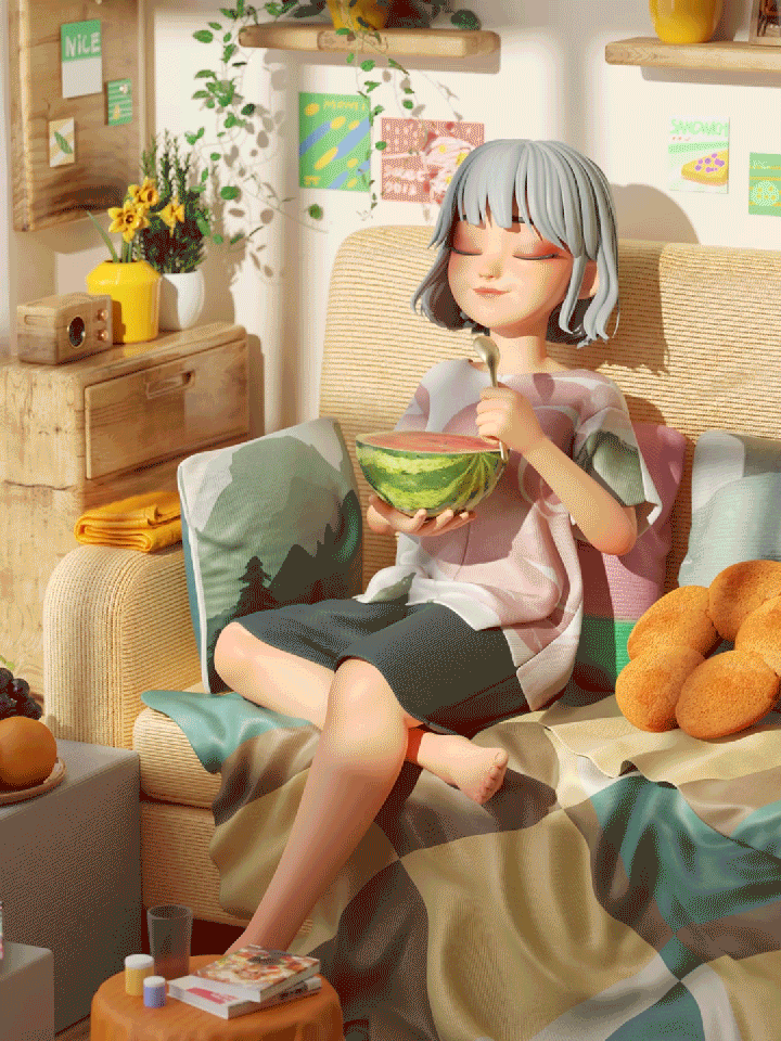 3D角色-冬小草篇 G-A01版(图ZMzQ1Mjk5NjUy) - 人物/生物 - 站酷设计师泊宁Bolin原创素材 - 站酷ZCOOL