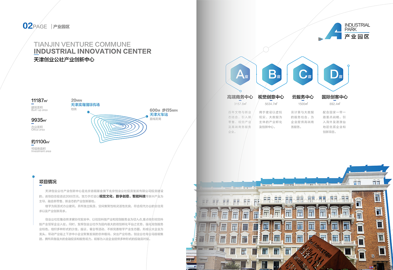 一组政府招商宣传册飞机稿