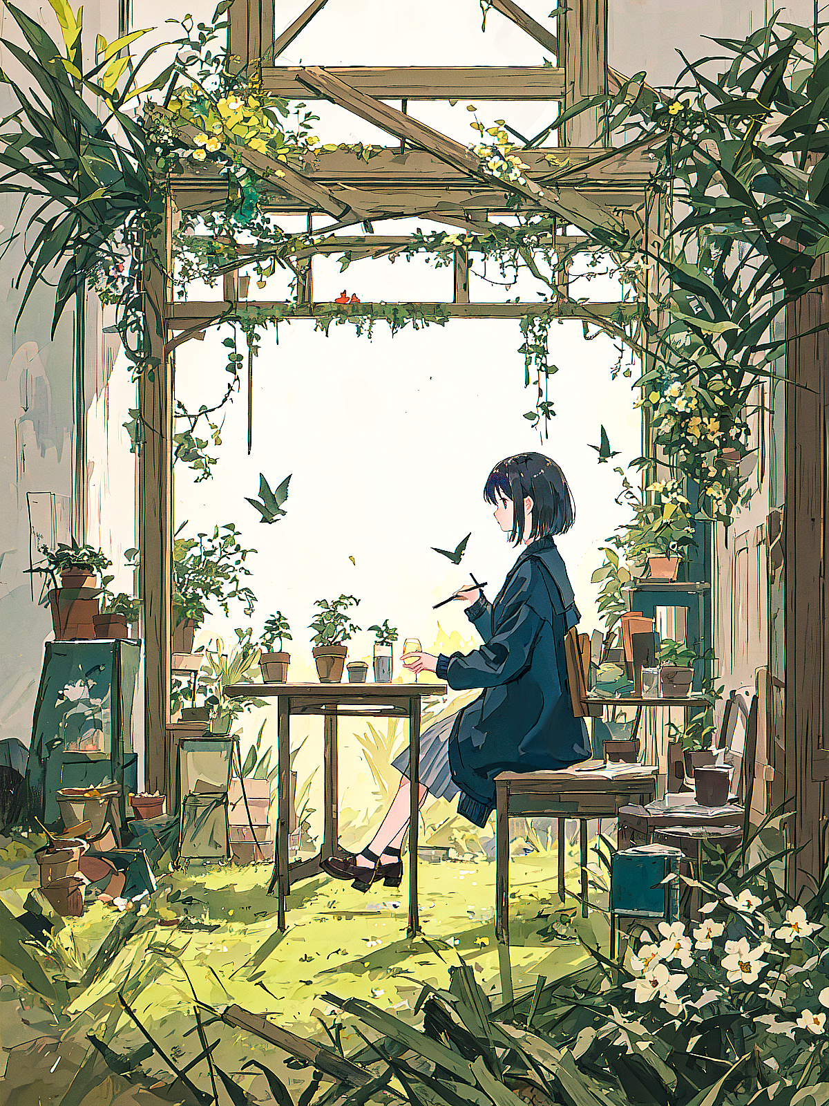 AI造物|治愈系小插画（图ZMzM2MDYzOTIw） - AI作品 - 站酷设计师野渡由里品牌设计原创素材 - 站酷ZCOOL