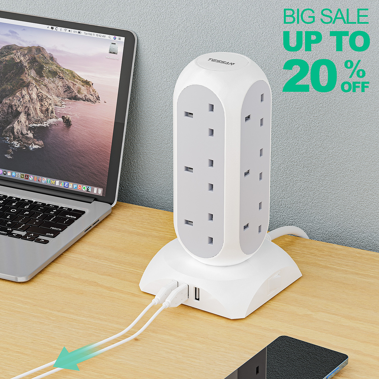 亚马逊塔式充电插座