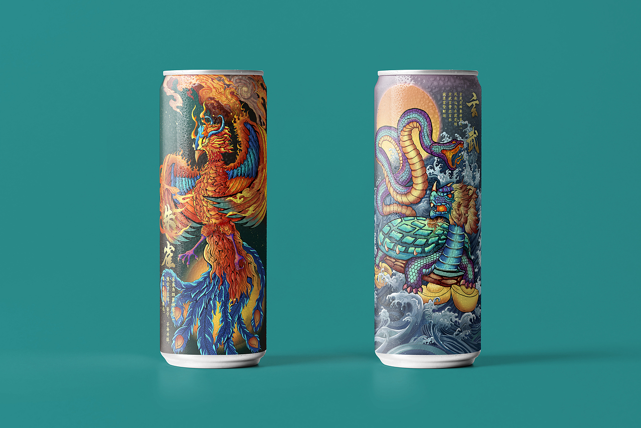 四象神兽手机壳文创插画合集