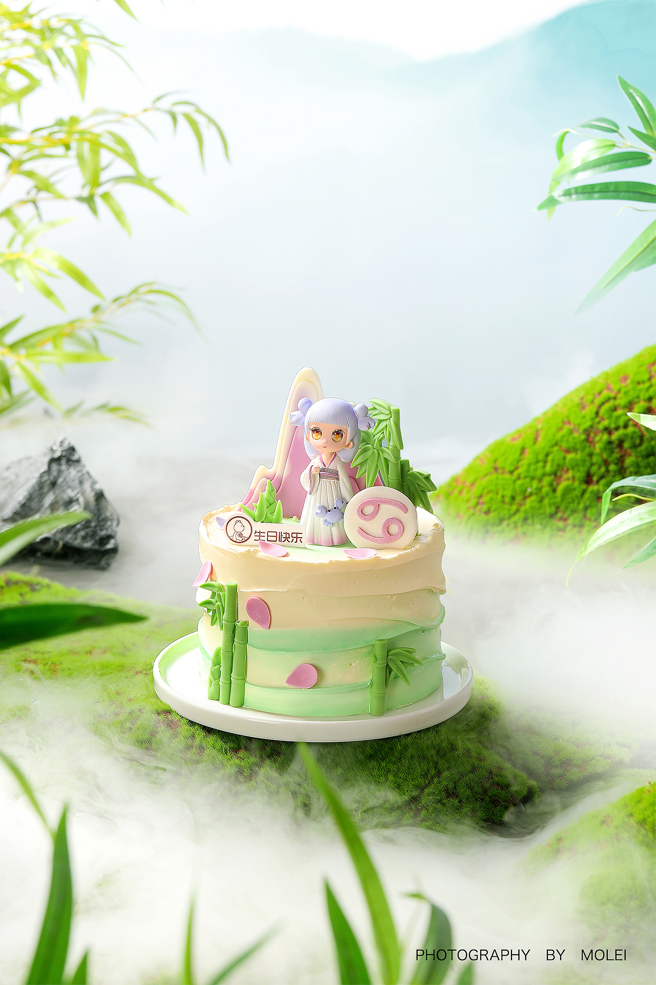 【cakeboss】国风|仙侠|巨蟹座生日蛋糕_自在视觉-站酷ZCOOL