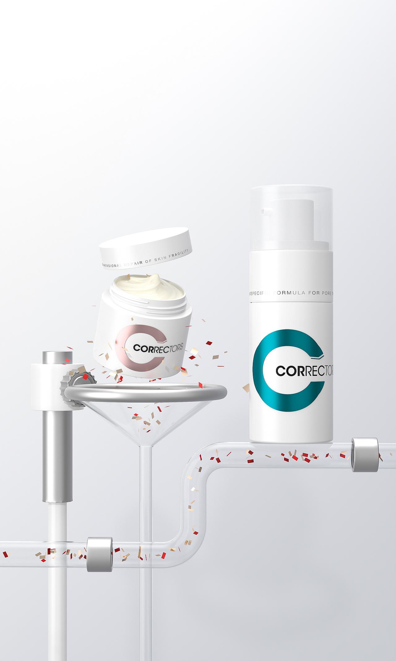 美妆护肤品合作订单 C4D建模OC渲染制作产品楼层KV海报（图ZMzI4NDg1NzA0） - 场景 - 站酷设计师大嘴小兰C4D原创素材 - 站酷ZCOOL