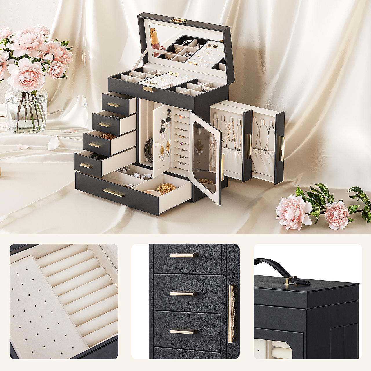 首饰盒渲染+拍摄+精修