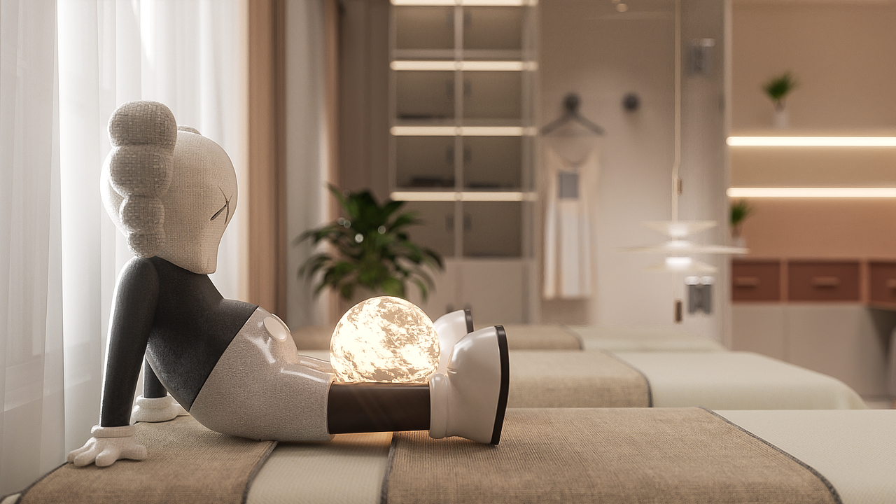 原创室内暖色系风美妆装修