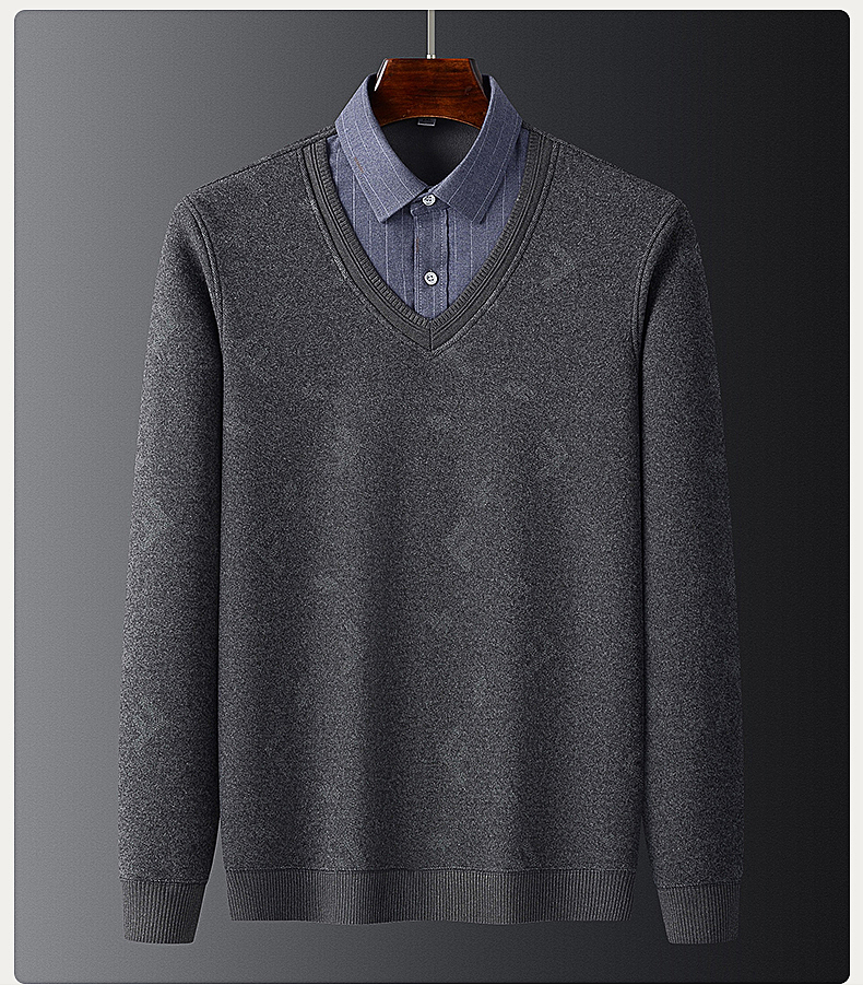 加绒假两件衬衫详情页