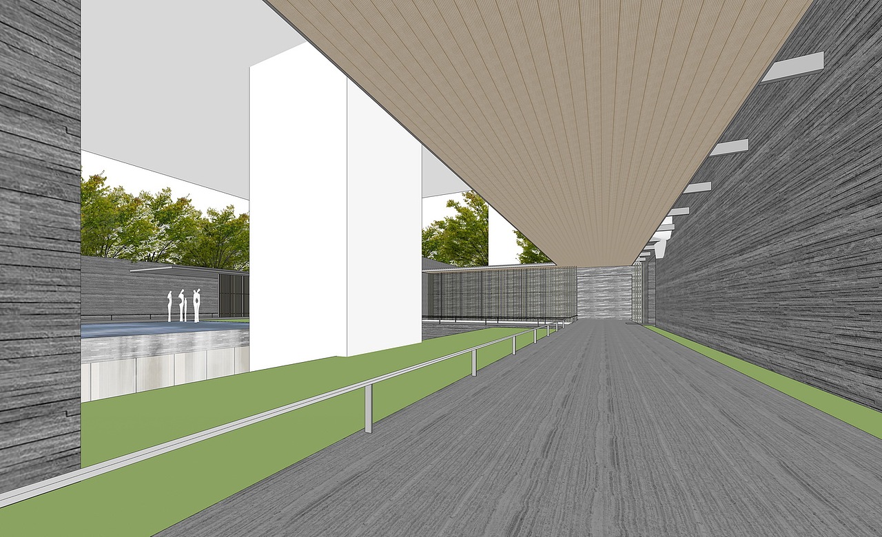 仁恒置地示范区景观SU模型下载