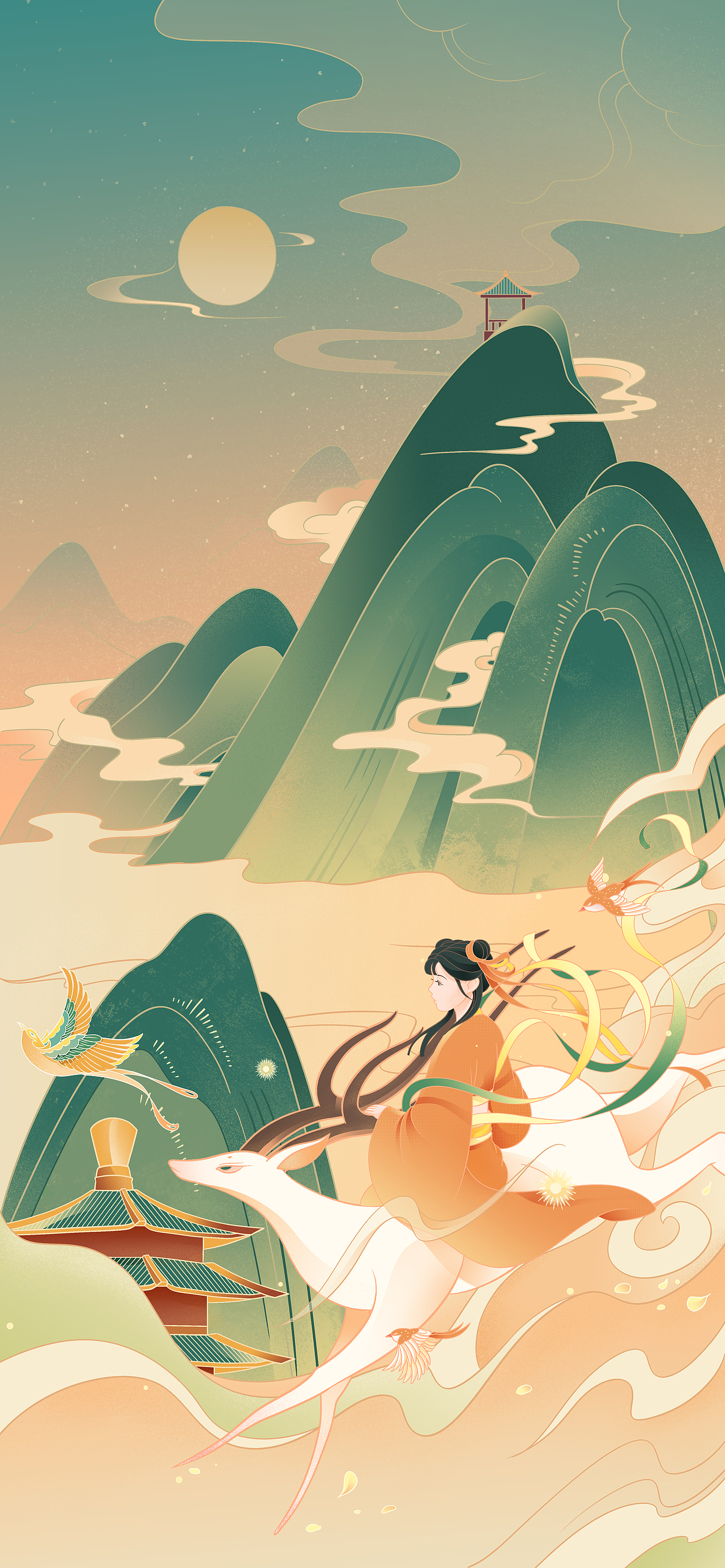 华裳少年国风大赏主KV（图ZMzE2NjE4NjA4） - 海报 - 站酷设计师咖啡那个浓原创素材 - 站酷ZCOOL