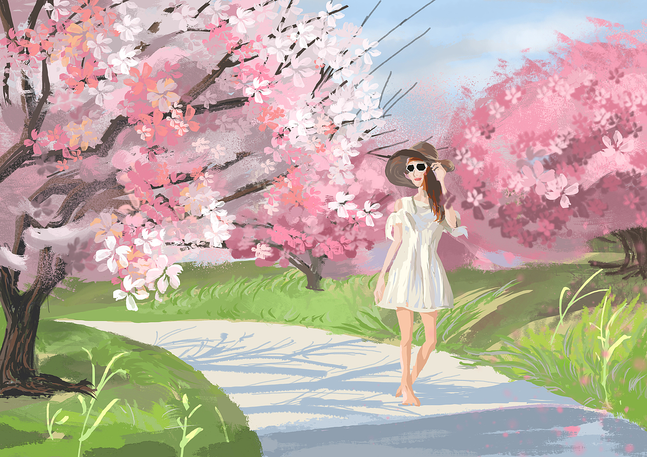 原创插画 风景与物