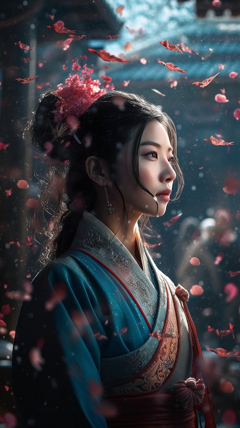 midjourney AI绘画国风女性