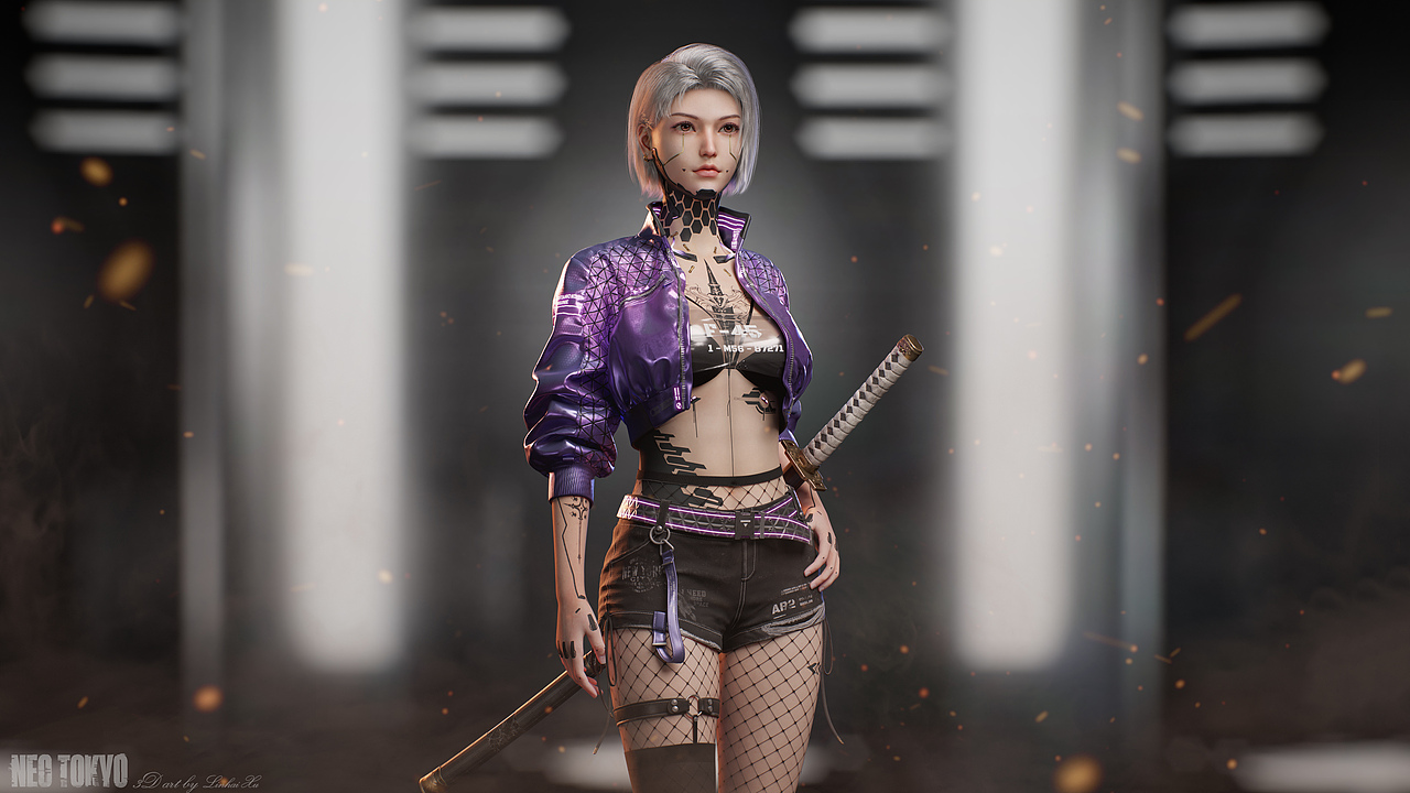 Akiko "Blade" Nakamura（图ZMzU0MTEyNTQ0） - 人物/生物 - 站酷设计师徐林海原创素材 - 站酷ZCOOL