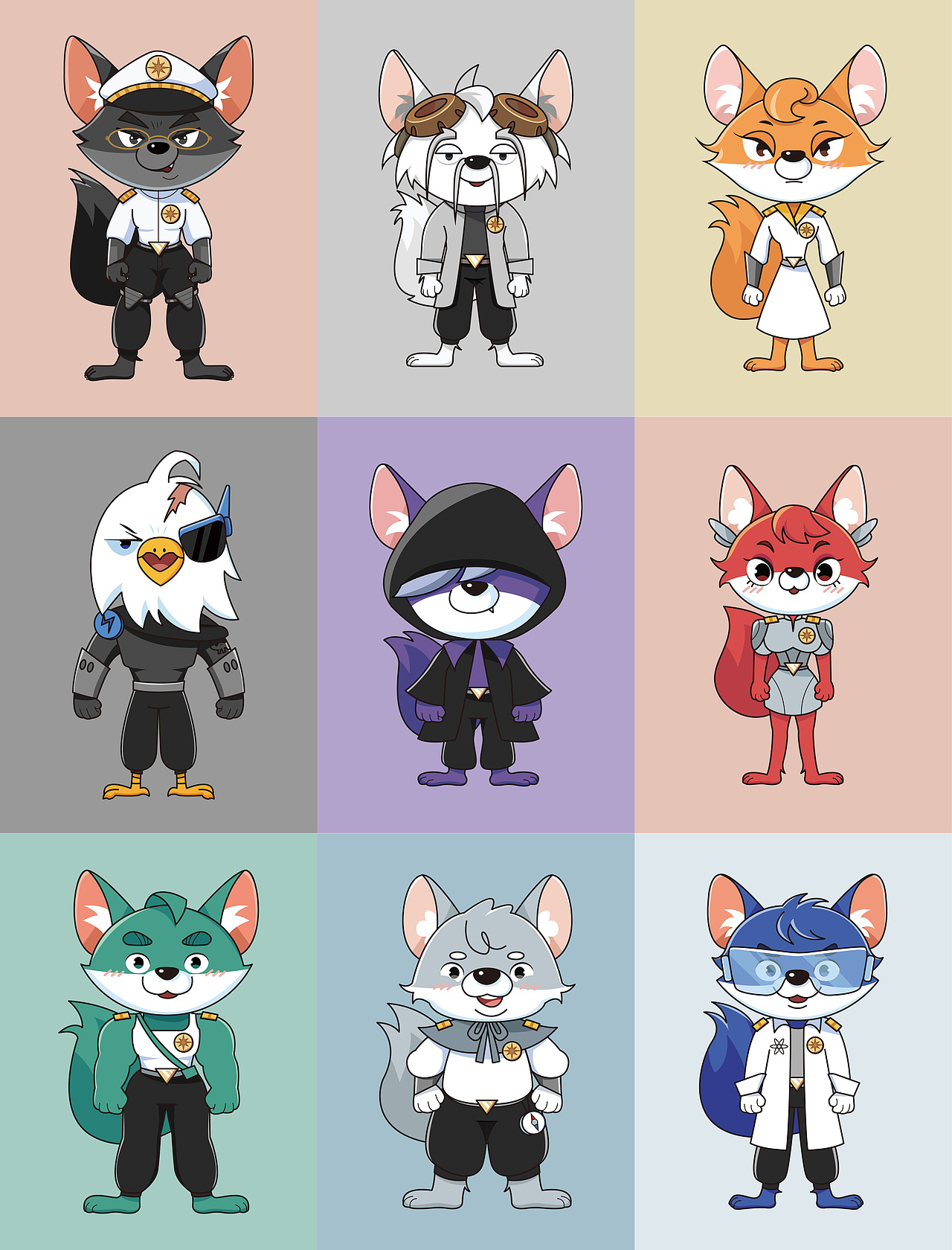 剧本杀ip设计/星狐战队（图ZMzYzNjQ4NjEy） - 商业插画 - 站酷设计师wzqzikii原创素材 - 站酷ZCOOL