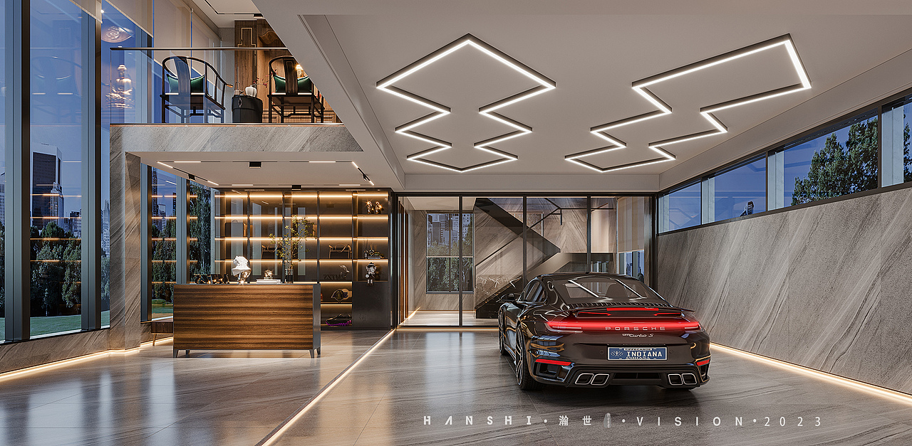 现代轻奢别墅一瀚世表现（图ZMzQ1MTAzODEy） - 家装设计 - 站酷设计师瀚世高端表现原创素材 - 站酷ZCOOL