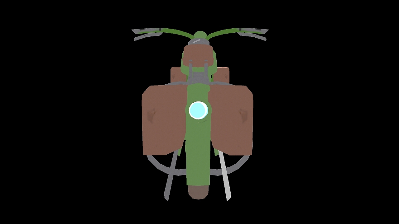 军用摩托车(卡通渲染)