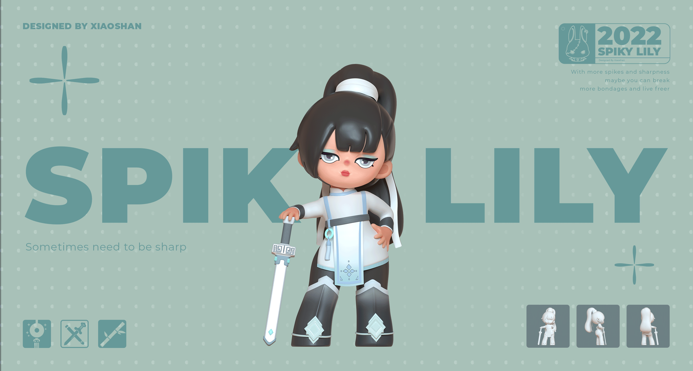 【原创IP】Spiky Lily · 找回棱角，做真实的自己（图ZMzIzOTEyNjEy） - IP形象 - 站酷设计师小山山山山山丘原创素材 - 站酷ZCOOL