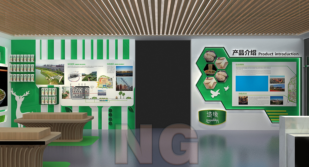 农产品展示展厅设计3D效果图（图ZMzA0MjQ3NTky） - 场景 - 站酷设计师3D设计师NG男原创素材 - 站酷ZCOOL