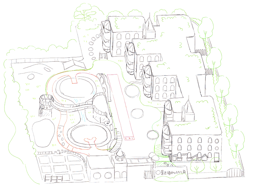 莲花镇中心幼儿园手绘地图（图ZMjk5MTUxNzcy） - 商业插画 - 站酷设计师静静Meow原创素材 - 站酷ZCOOL