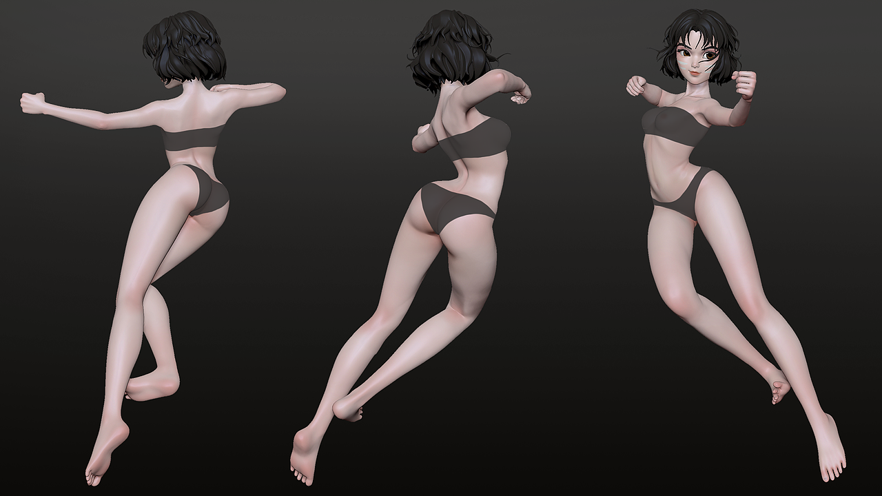 《磨箭-夏装》国风卡通角色（图ZMzU2MTg0MDEy） - 人物/生物 - 站酷设计师做模型的泰勒原创素材 - 站酷ZCOOL