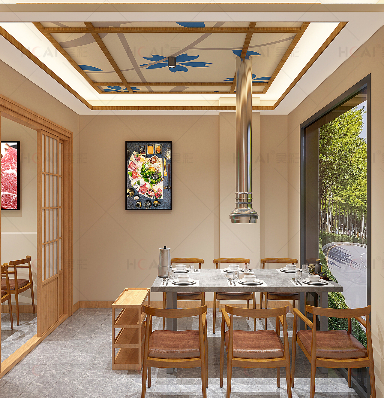 日式烤肉店 餐饮 饭店 饭店空间设计（图ZMjk5OTY1ODI4） - 酒店餐饮设计 - 站酷设计师餐饮空间设计原创素材 - 站酷ZCOOL