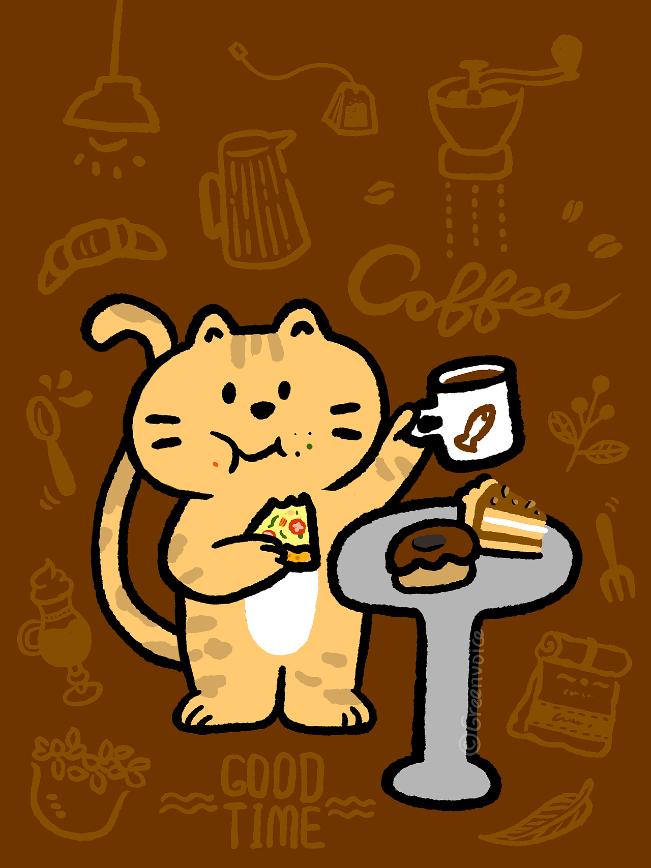 咖啡要再来一杯-手机平板壁纸