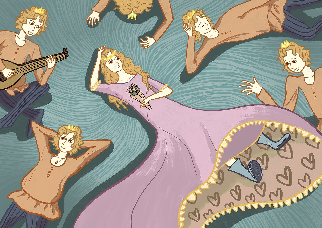 插画《野天鹅》