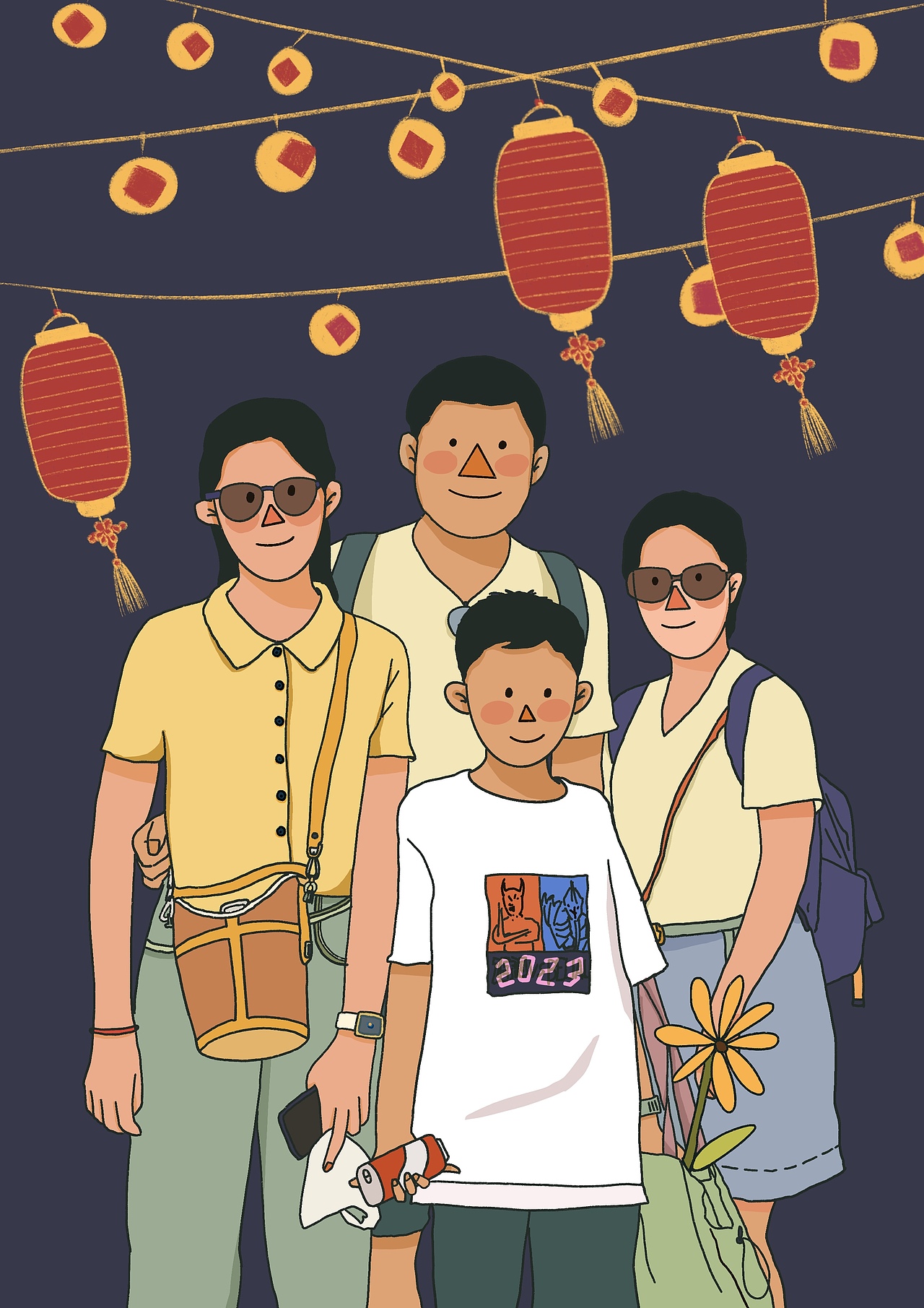 全家福（图ZMzI5MjM2NzAw） - 儿童插画 - 站酷设计师三豆子原创素材 - 站酷ZCOOL