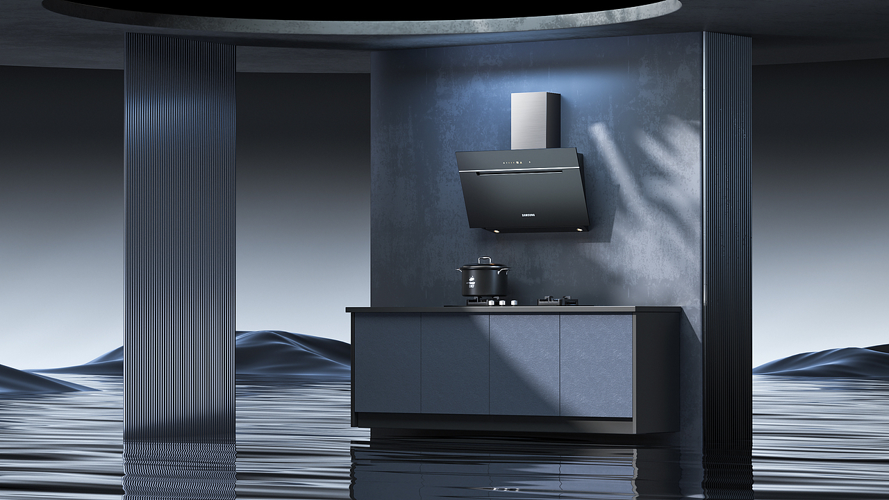 厨房场景产品建模渲染