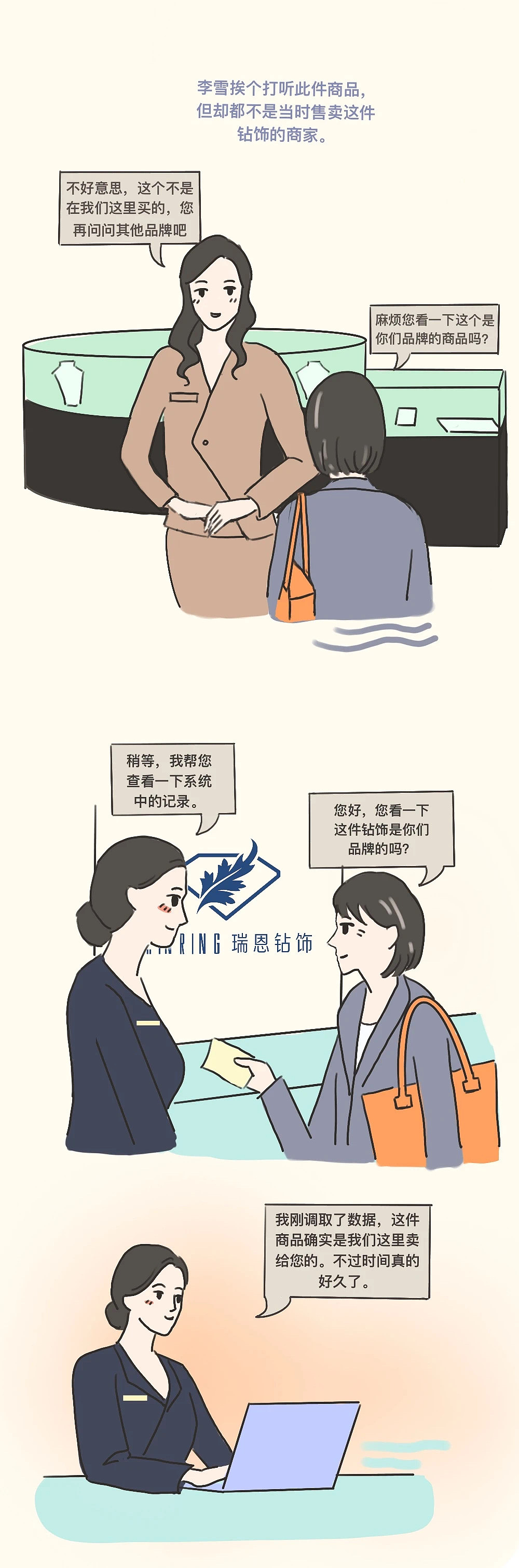 【条漫】钻饰主题公众号条漫（图ZMzQ3MTE0MjU2） - 短篇/格漫 - 站酷设计师nonahhfhy原创素材 - 站酷ZCOOL