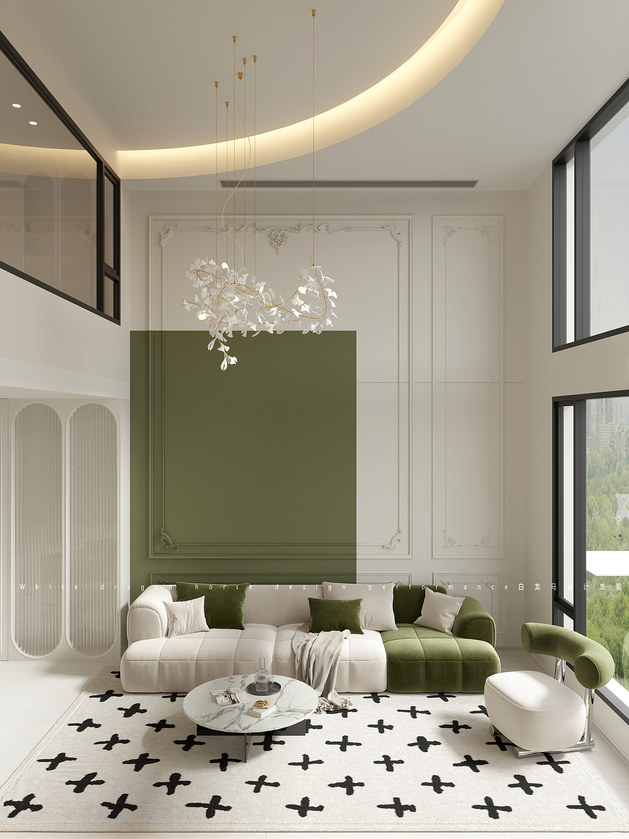 法式loft——白龙马效果图（图ZMzQwNTIxNjE2） - 家装设计 - 站酷设计师效果图玲玲原创素材 - 站酷ZCOOL