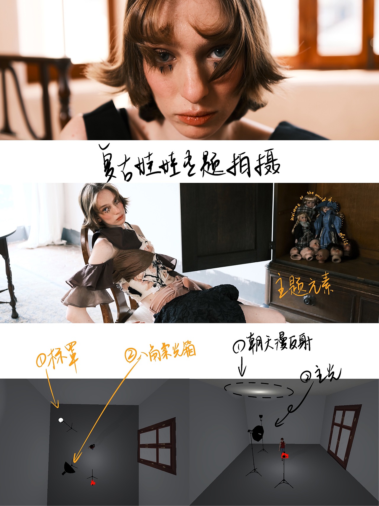 Y-ZOUNG STUDIO|复古风创作大片拍摄(附灯光教程)(图ZMzM1NDIyNjMy) - 时尚/艺术摄影 - 站酷设计师安笙摄影工作室原创素材 - 站酷ZCOOL