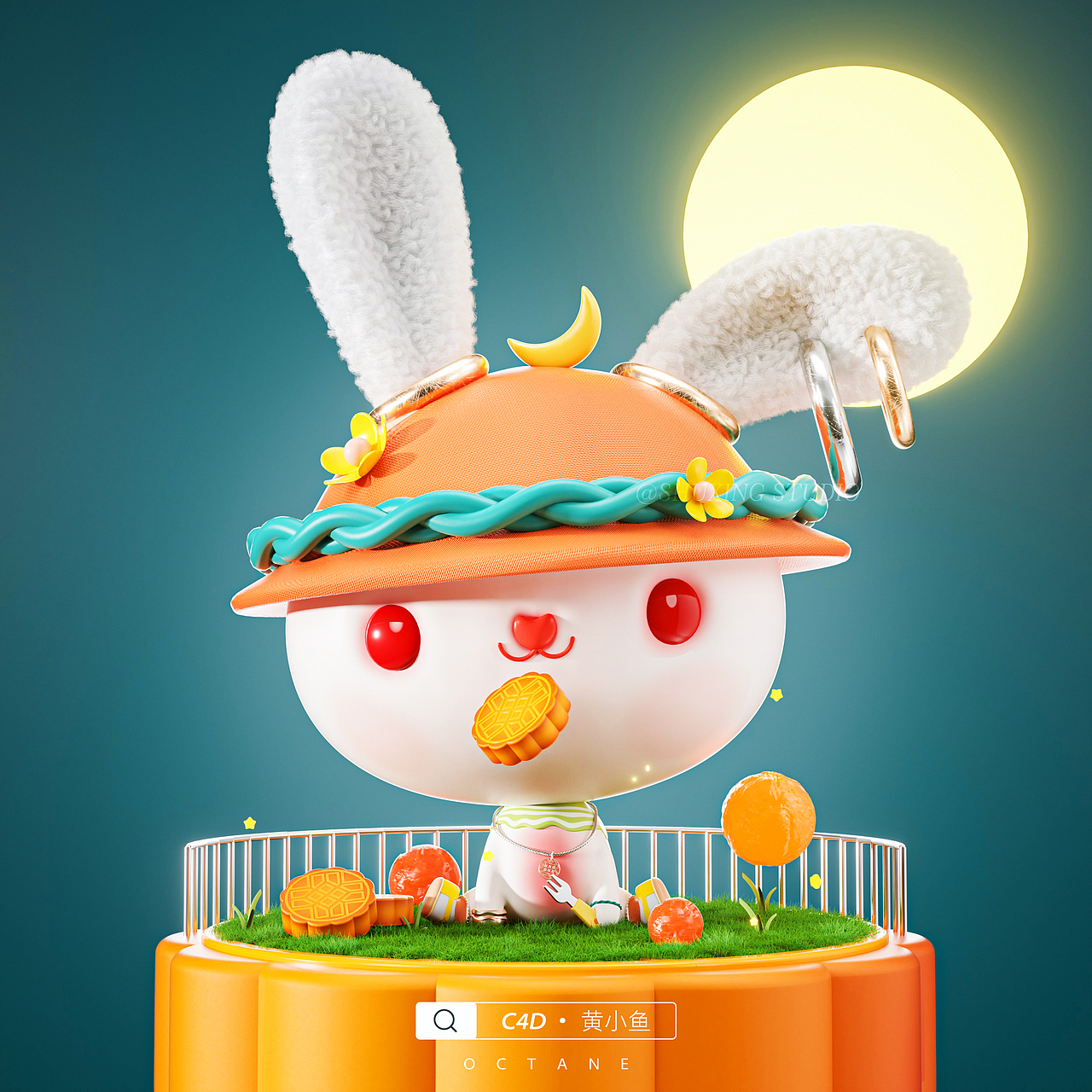 那些年兔啵啵最喜欢的月饼——2022中秋系列（图ZMzEzOTcyNjA4） - 人物/生物 - 站酷设计师黄小鱼y原创素材 - 站酷ZCOOL