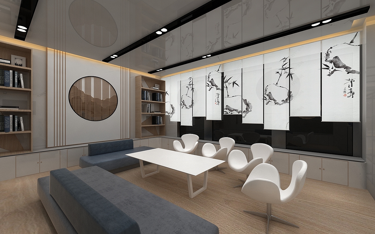 缴费大厅3D效果图