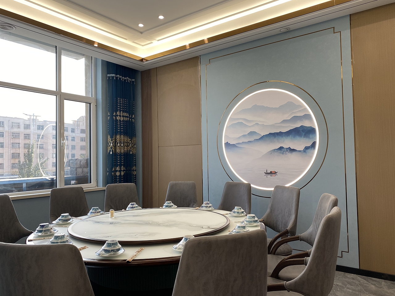 银川装修公司|银川中餐厅装修设计实景图