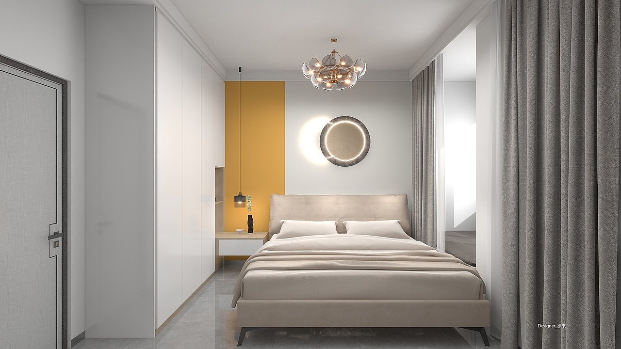 肤感系列，极致灰与珊瑚红的碰撞（图ZMzA4MzAzMDA0） - 家装设计 - 站酷设计师设计师徐来原创素材 - 站酷ZCOOL