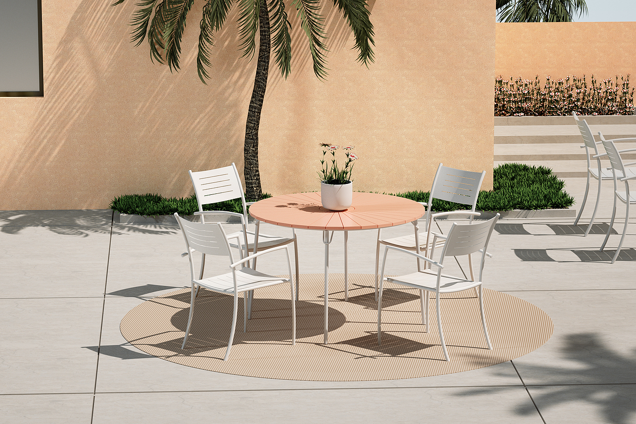 C4D户外家具场景