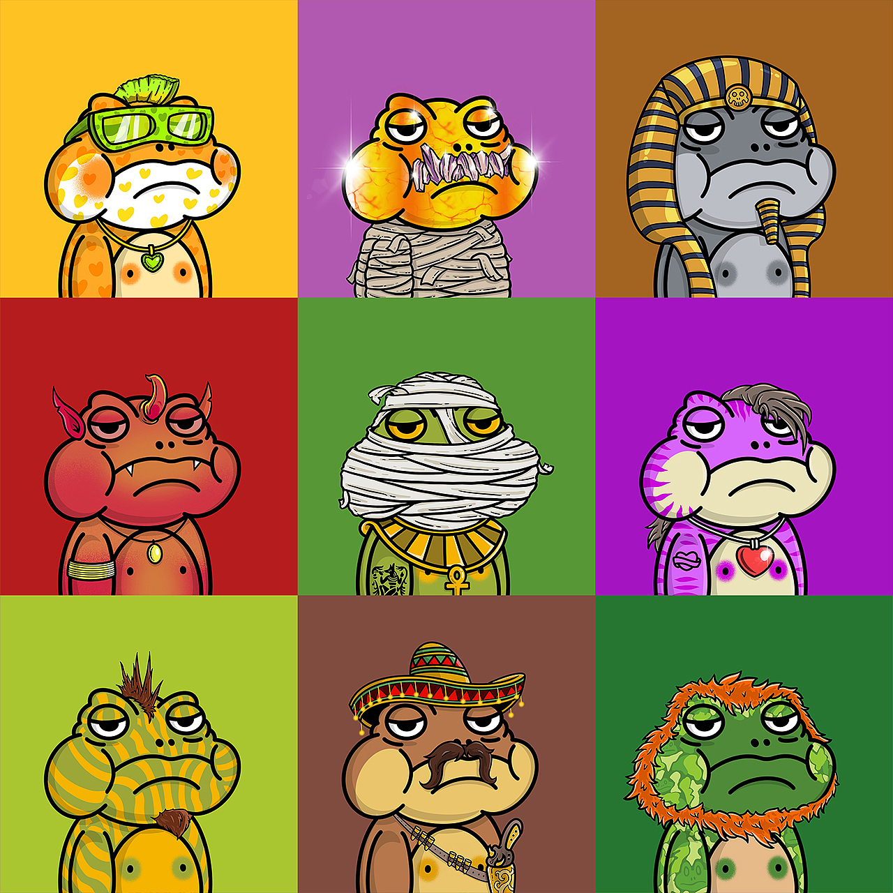 NFT 嗜睡蛙Sleepy frog（图ZMzAzMTA2ODQw） - 商业插画 - 站酷设计师陈晓恒EricStudio原创素材 - 站酷ZCOOL