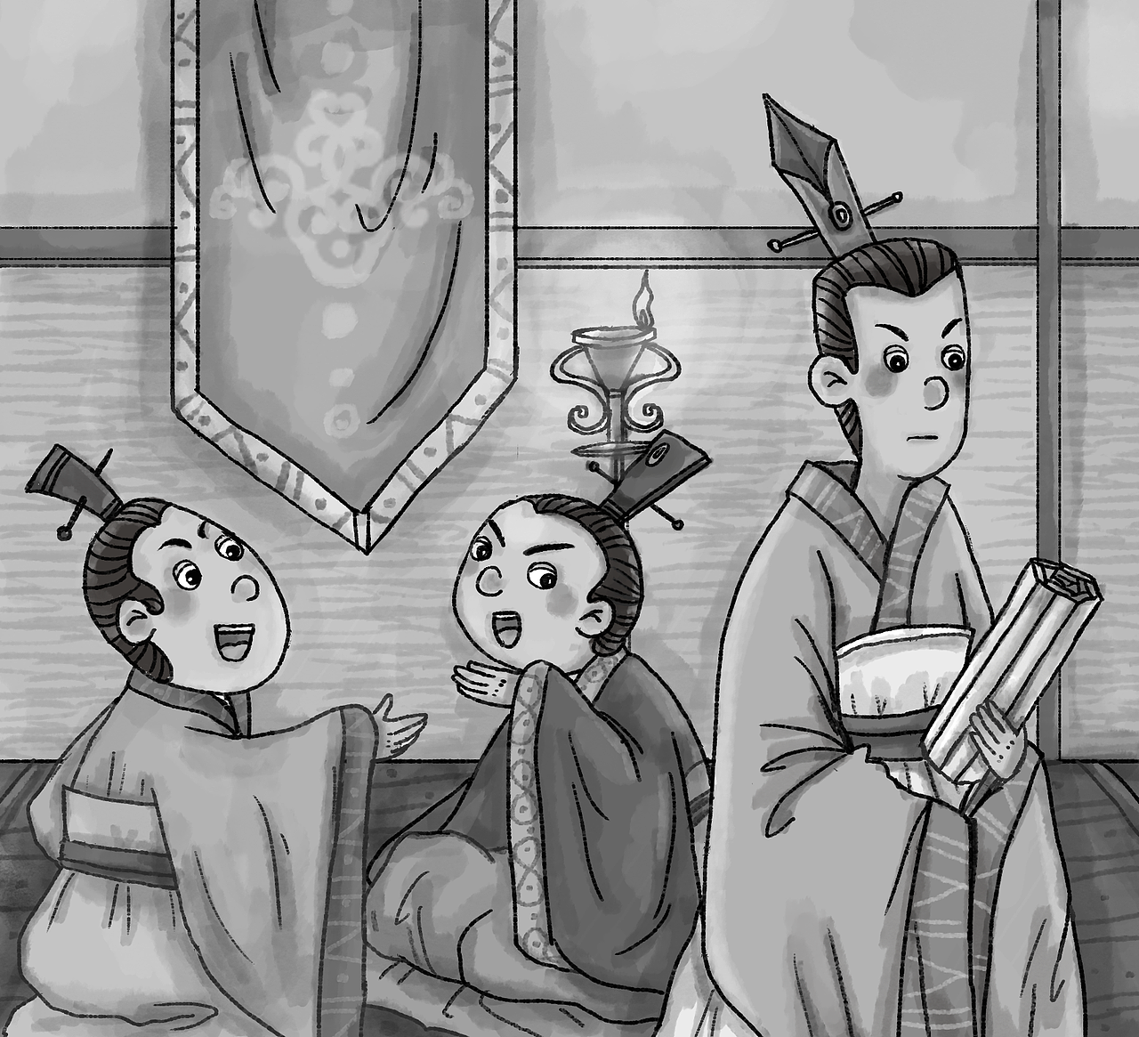 《古人职场那些事儿》出版插画内页（图ZMzEzMDg2MjQw） - 艺术插画 - 站酷设计师普通的汤圆原创素材 - 站酷ZCOOL