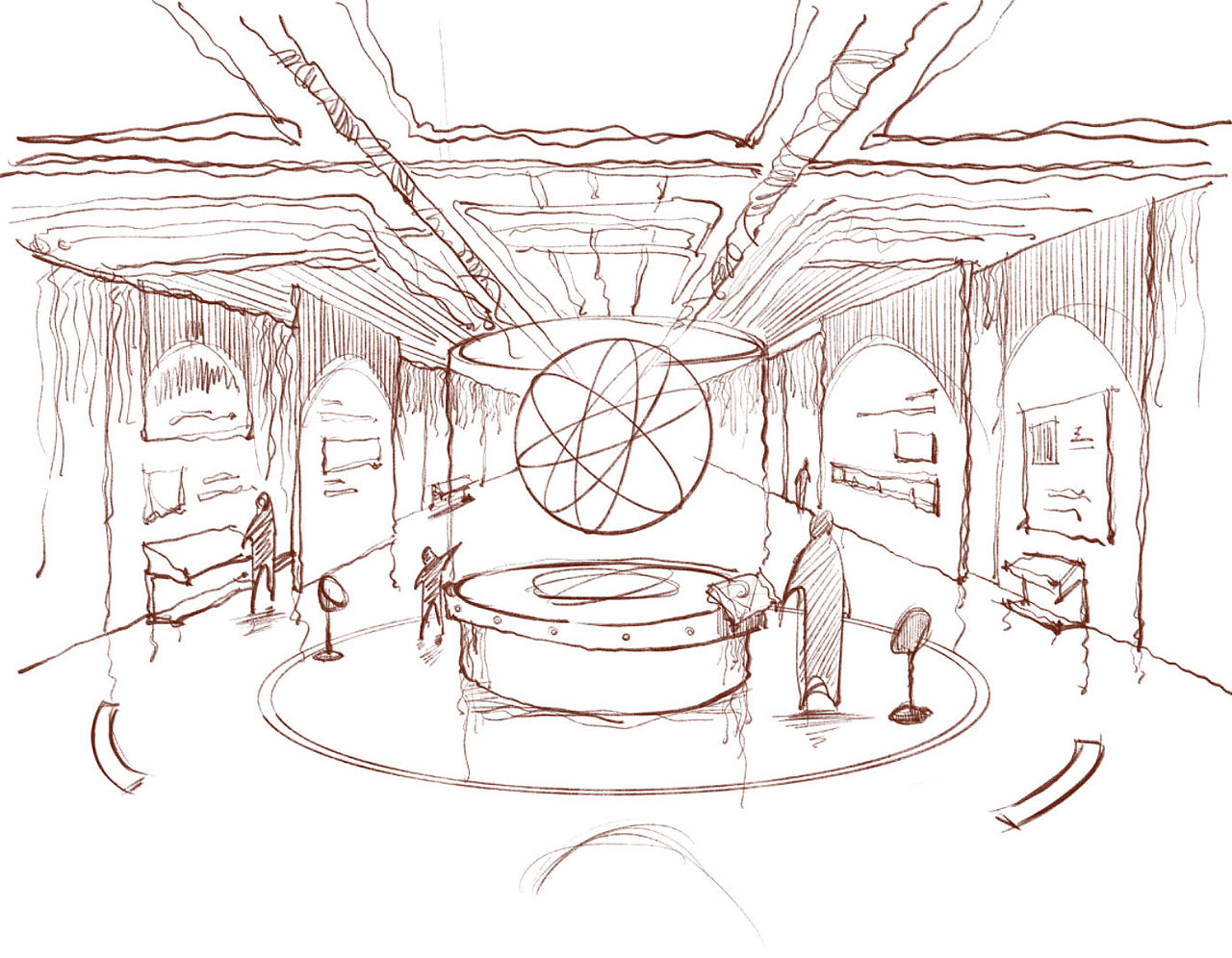展陈空间草图—科技随笔