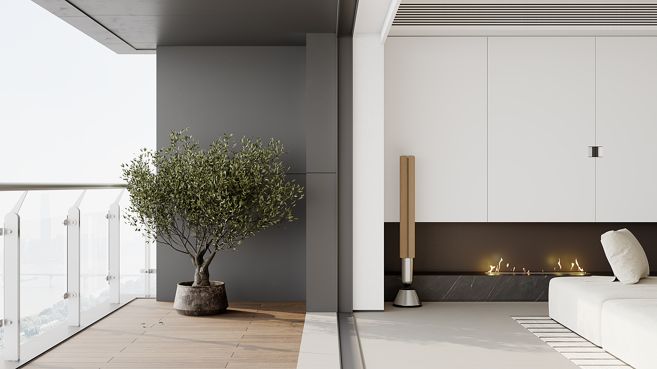 极简江景大平层（图ZMzMwMzAyNDg0） - 家装设计 - 站酷设计师苏沐CGI原创素材 - 站酷ZCOOL