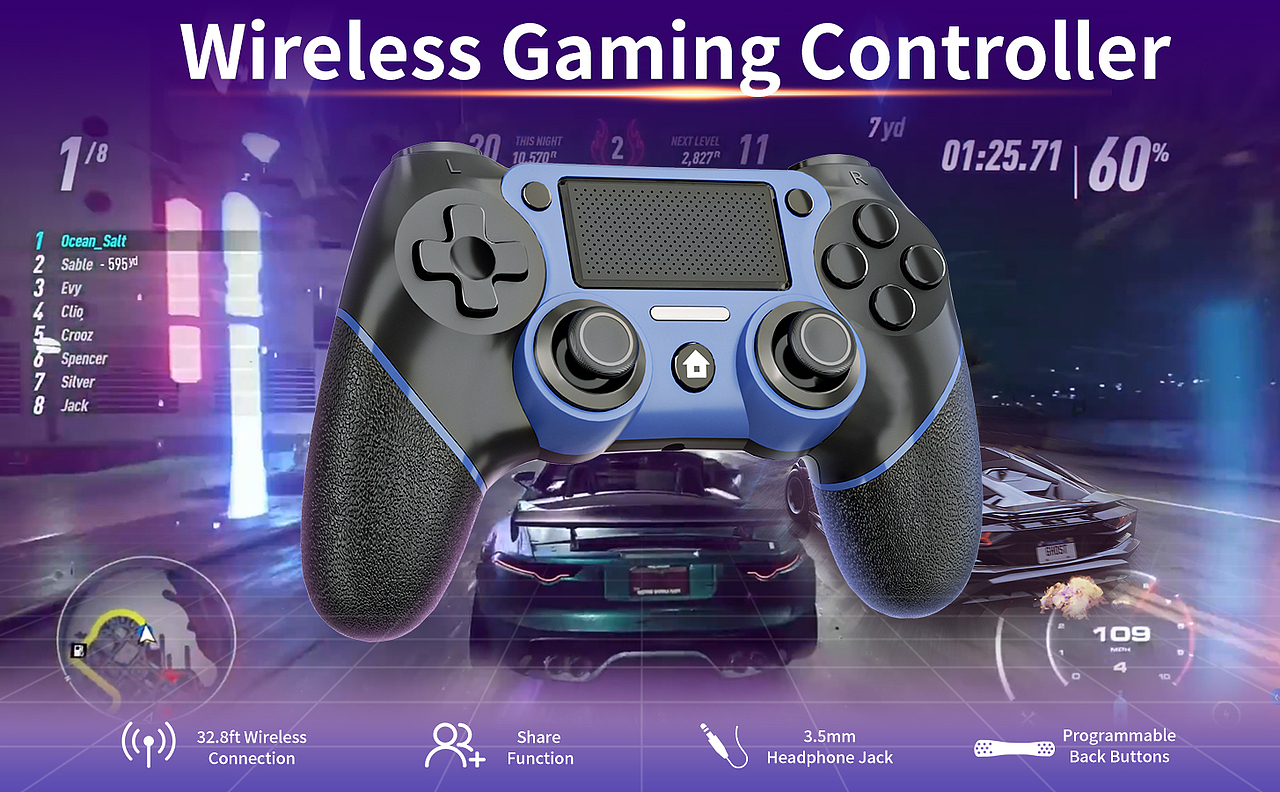 无线游戏手柄建模渲染亚马逊主图A+详情页设计