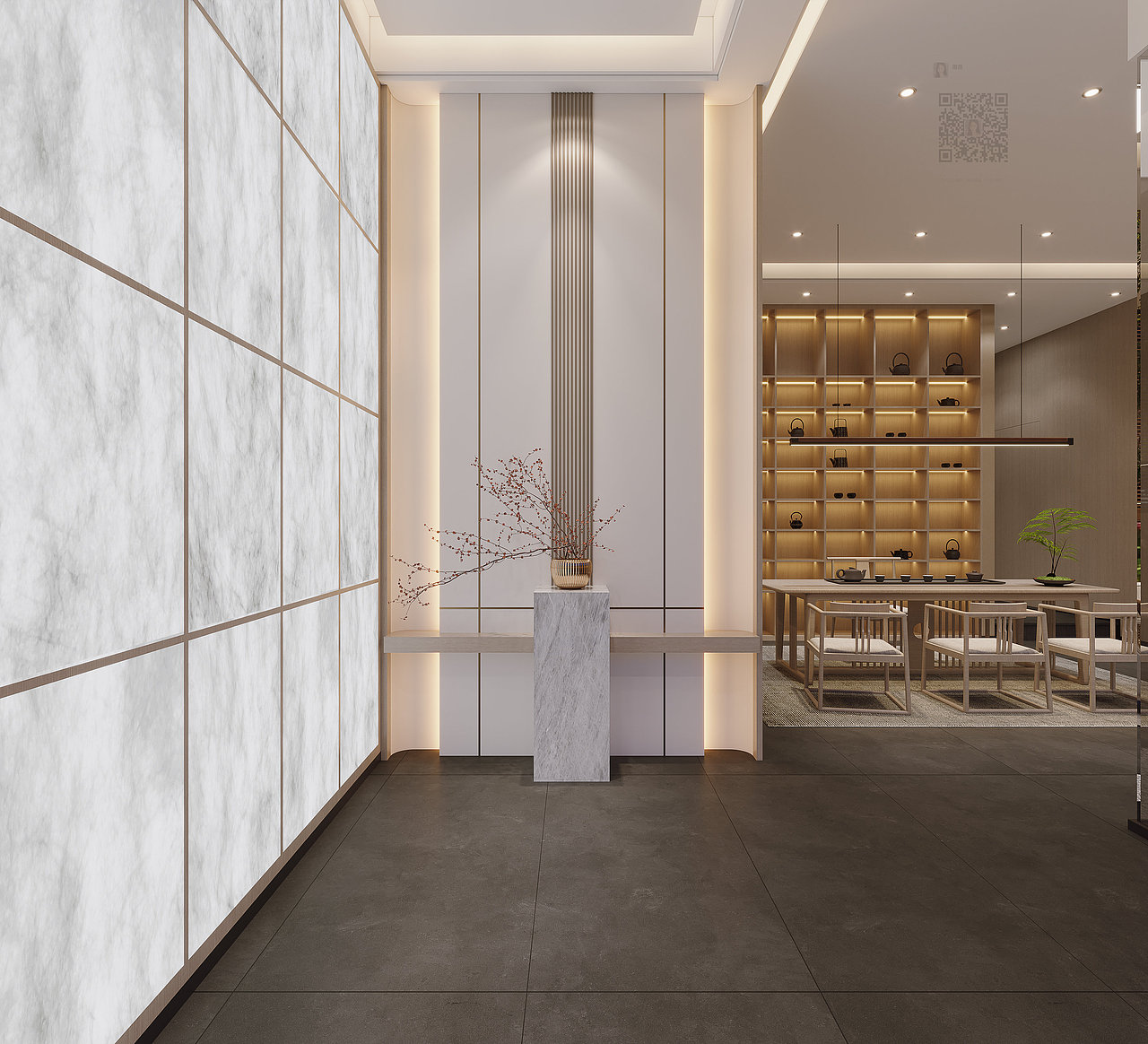 饱含东风情韵的茶楼禅意中式设计