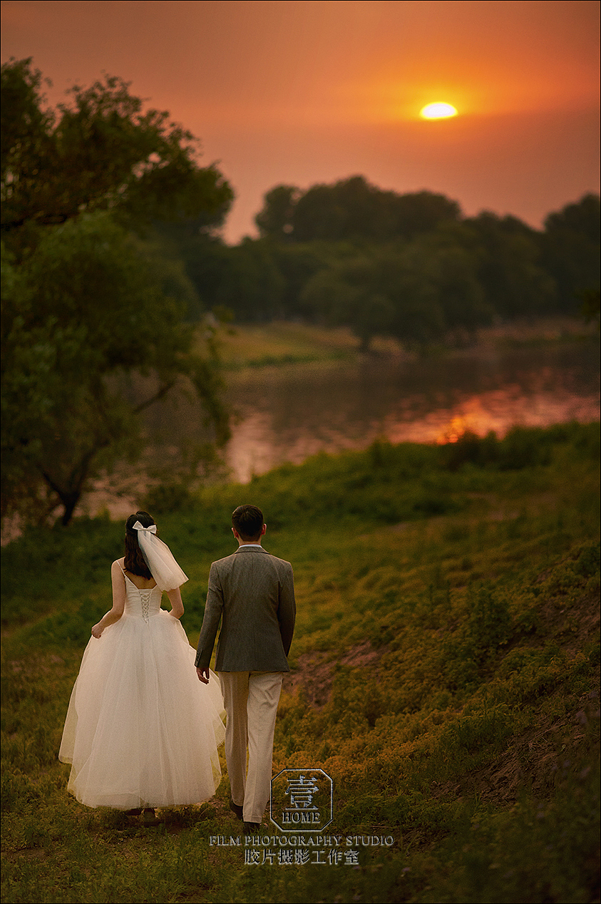 北京壹HOME婚纱照,夕阳婚纱照,森系婚纱照