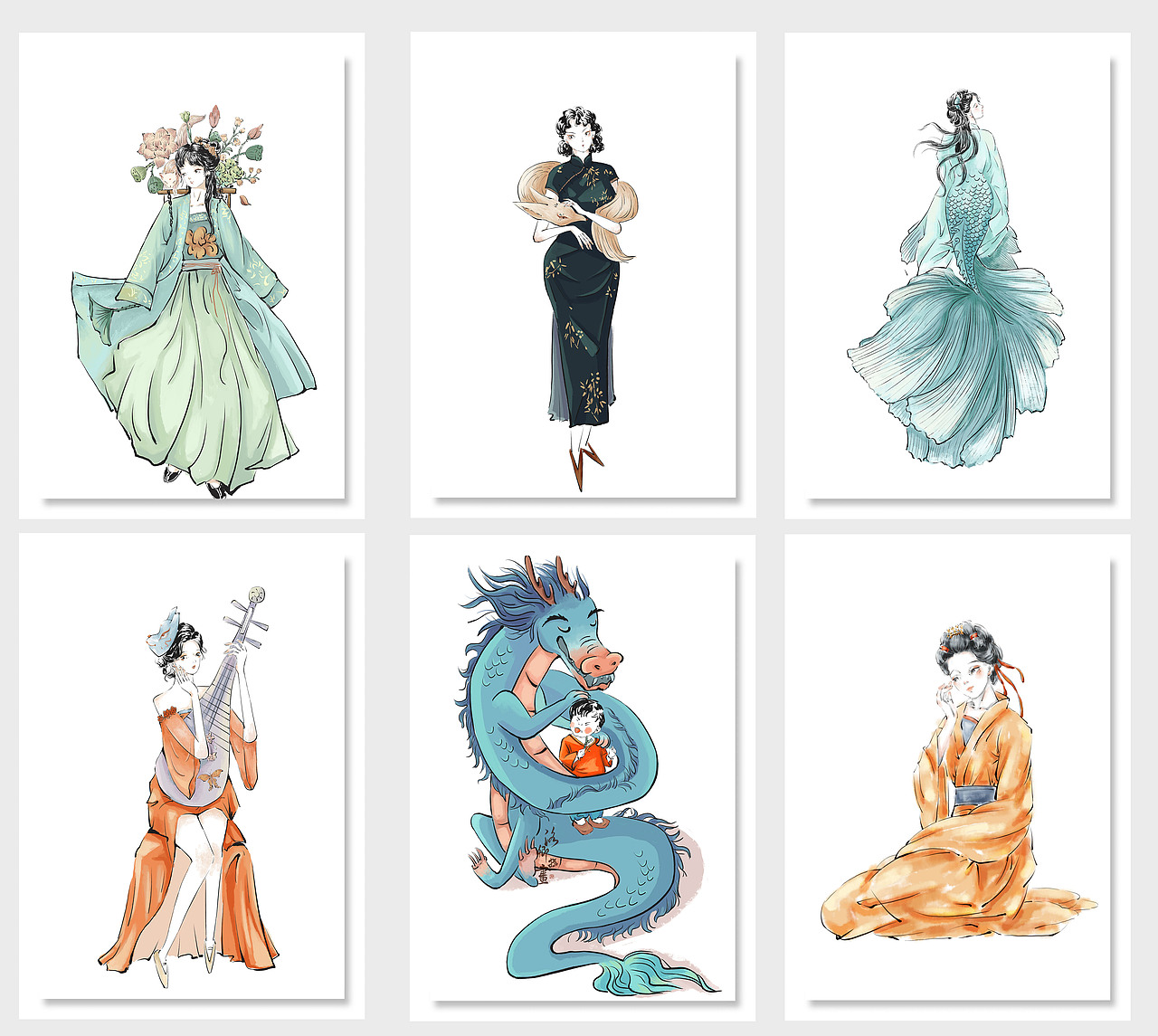 不知不觉画了这么多系列（图ZMzM1MjcxNjcy） - 商业插画 - 站酷设计师插画师洛卿原创素材 - 站酷ZCOOL
